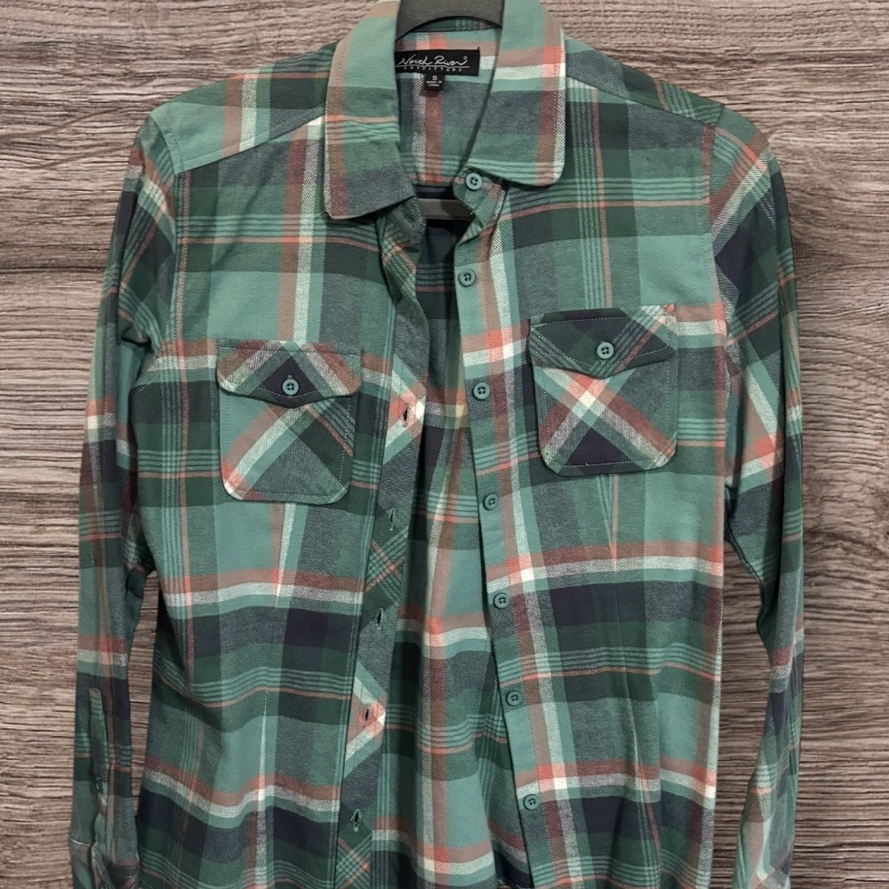 Green Blue Plaid Women’s Flannel